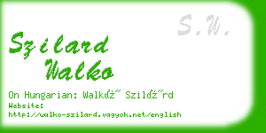 szilard walko business card